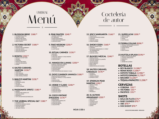 Menú Umbral Página 1